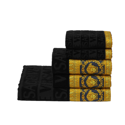 Barocco&amp;Robe Bath Towel Set of 5 - Black