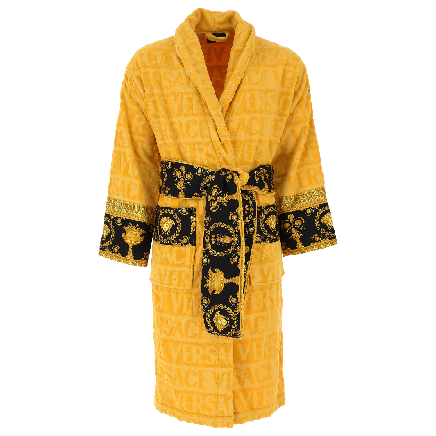 I Heart Baroque Bathrobe no hood-Gold