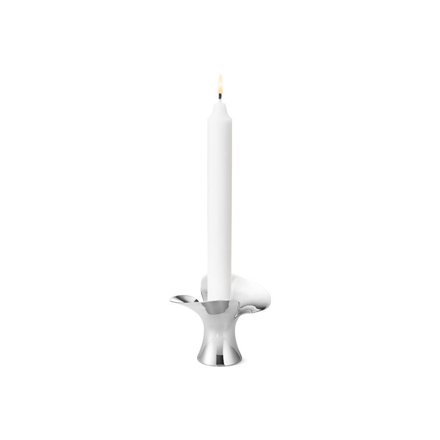 Bloom Taper Candleholder Steel  Set of 2