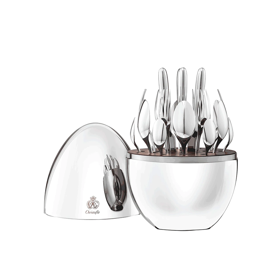 Mood Silver-Plated 24-Piece Flatware Set