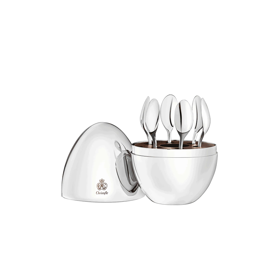 Mood 6-Piece Silver Espresso Spoon Set