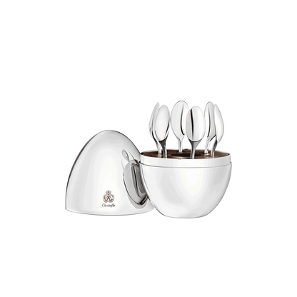 Mood 6-Piece Silver Espresso Spoon Set