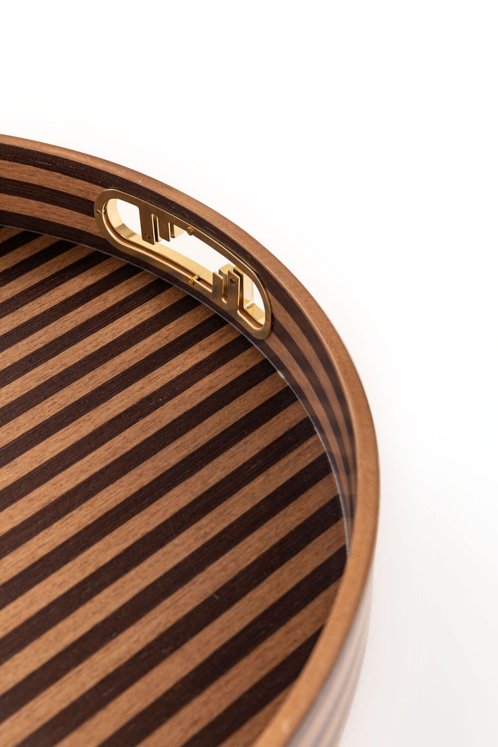 Fendi O'Lock Large Round Pequin Wood Tray - Yellow – Major