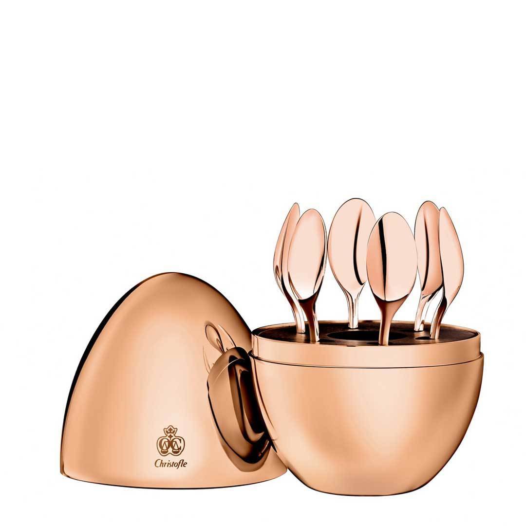 Christofle Mood 6-Piece Rose Gold Espresso Spoon  Set
