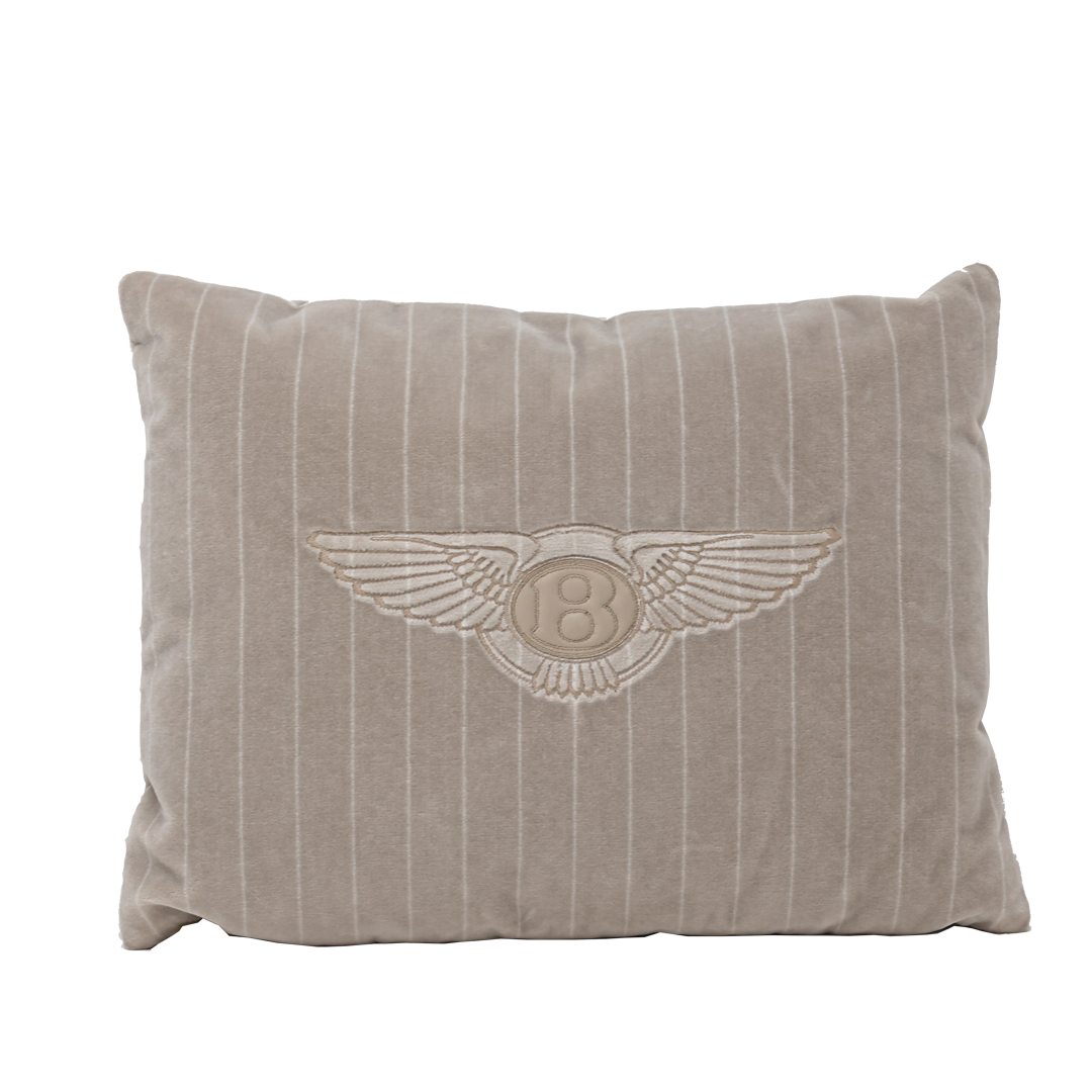 Bentley Home Stripe Cushion -Grey &amp; White