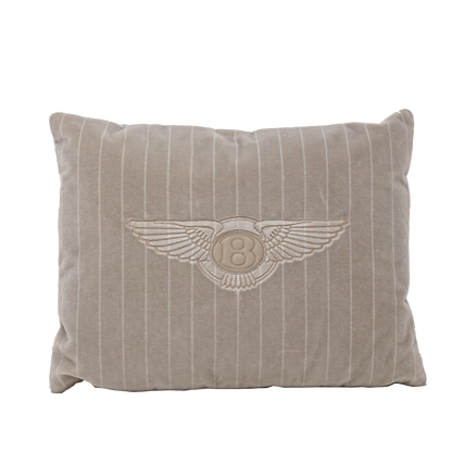 Bentley Home Stripe Cushion -Grey &amp; White