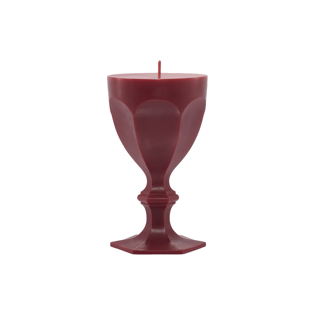 Harcourt Wax Glass Candle 20cm - Red