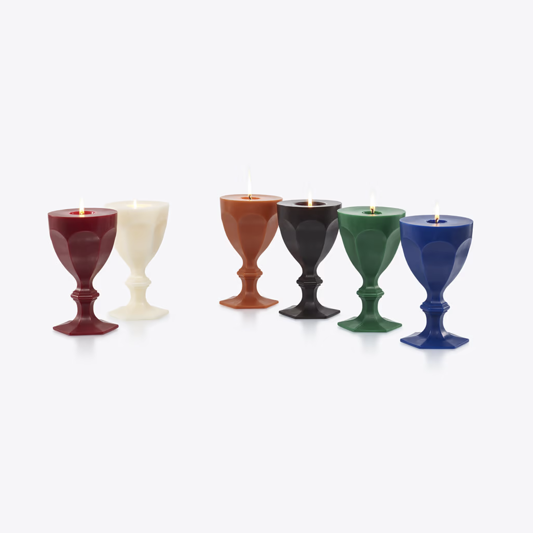 Harcourt Wax Glass Candle 20cm - Ivory