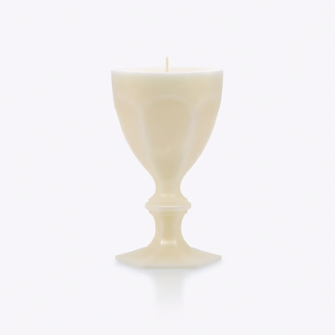 Harcourt Wax Glass Candle 20cm - Ivory