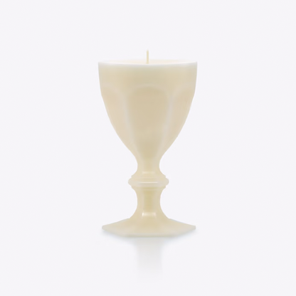 Harcourt Wax Glass Candle 20cm - Ivory