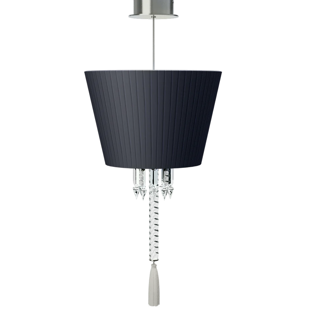 Torch Ceiling Lamp with Black Lampshade