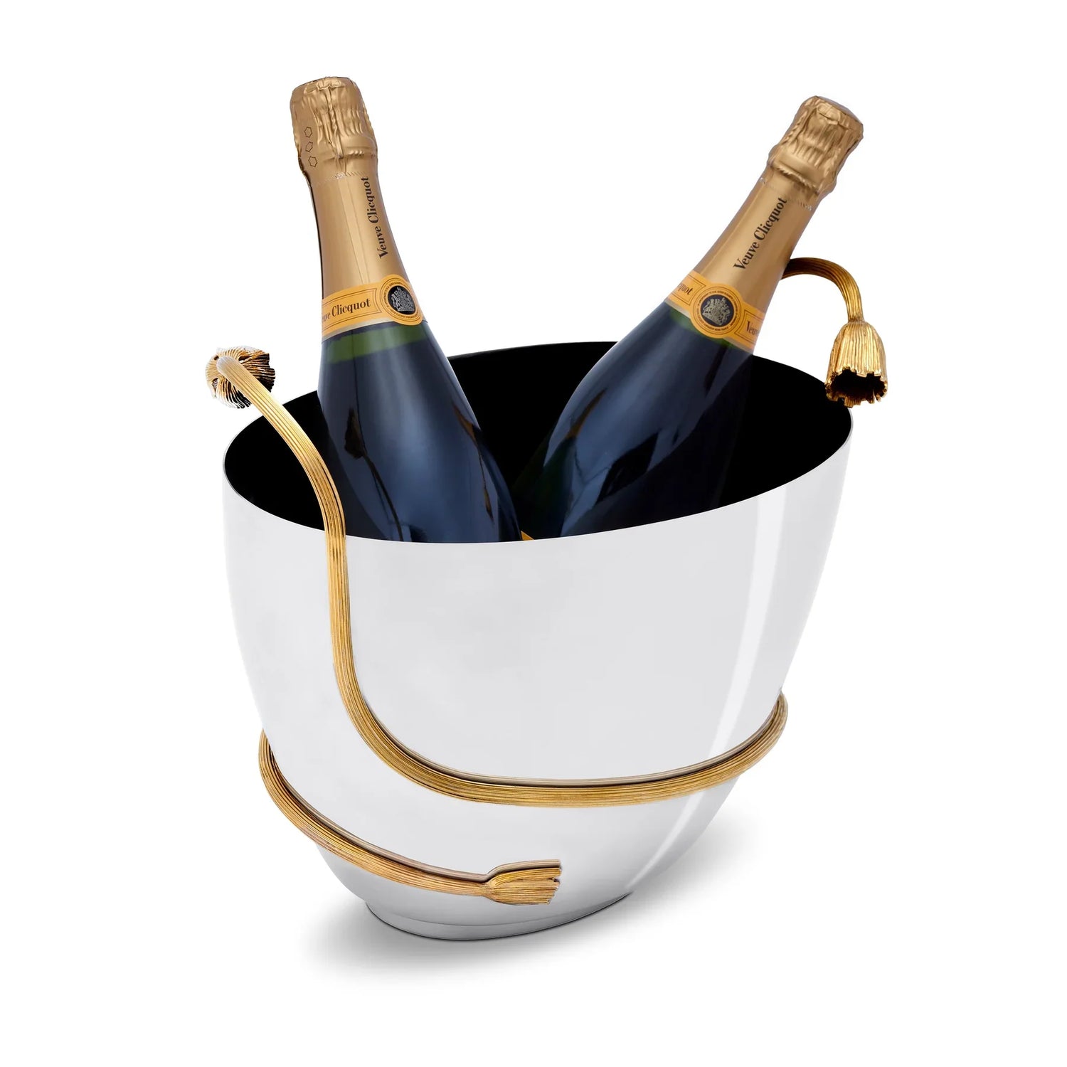 LO L’Objet Deco Leaves Stainless Champagne Bucket