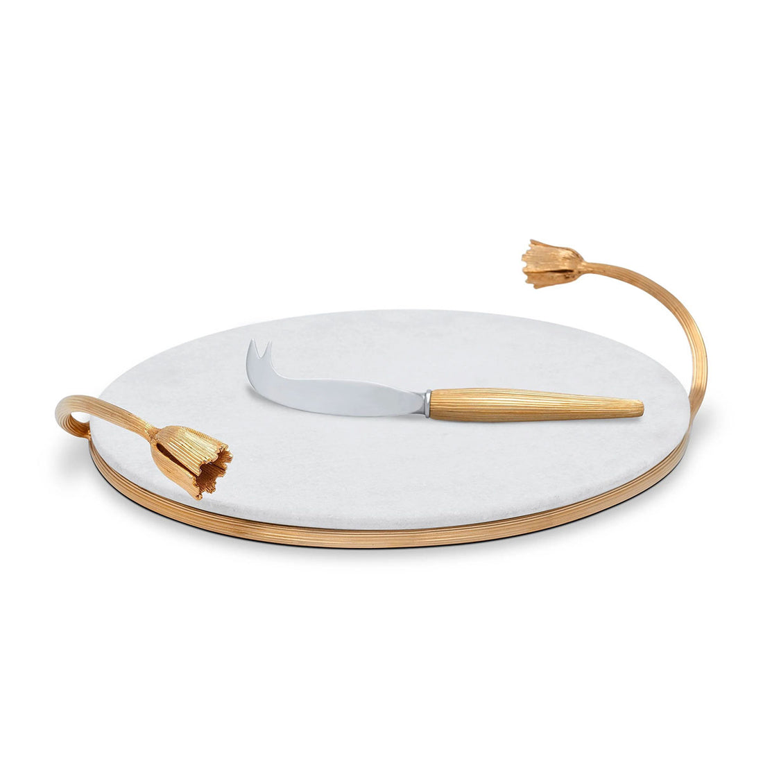 Deco Leaves Ma Cheese Set with Knife