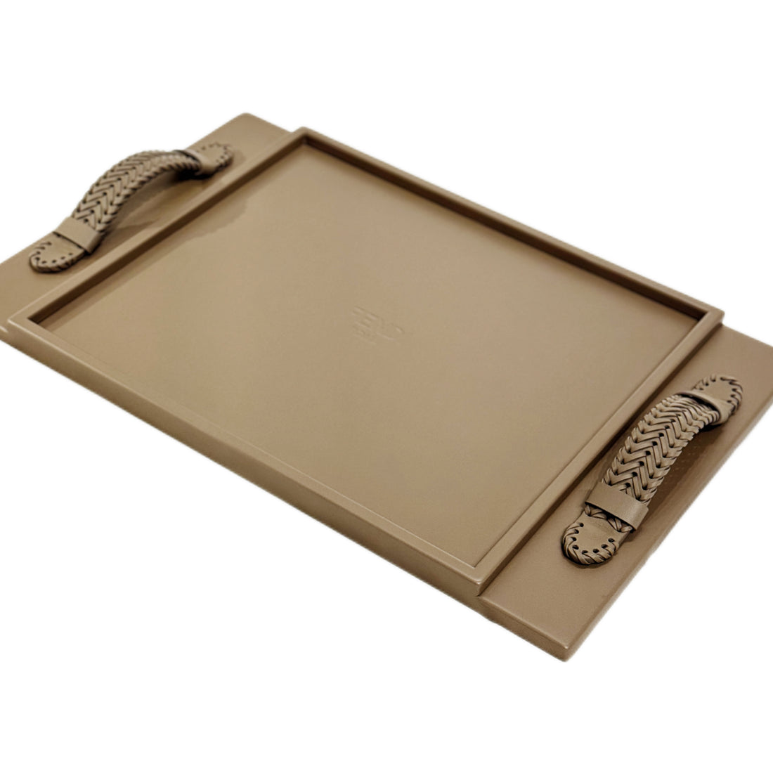 Fendi Roma Tray Lacquered wood+ Nappa Leather Dove