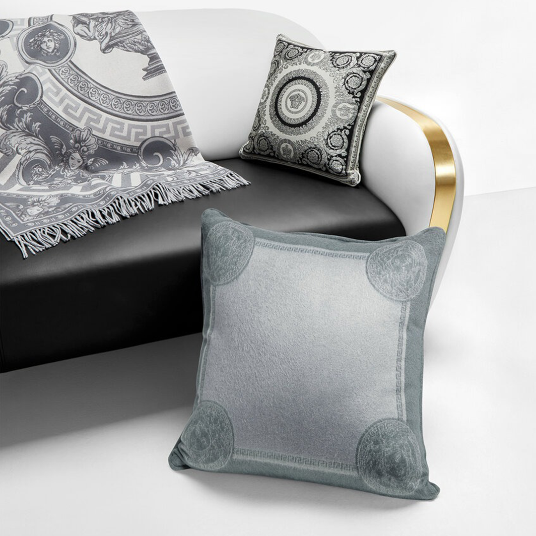 Icon Cashmere-Blend Cushion 60cm Gray