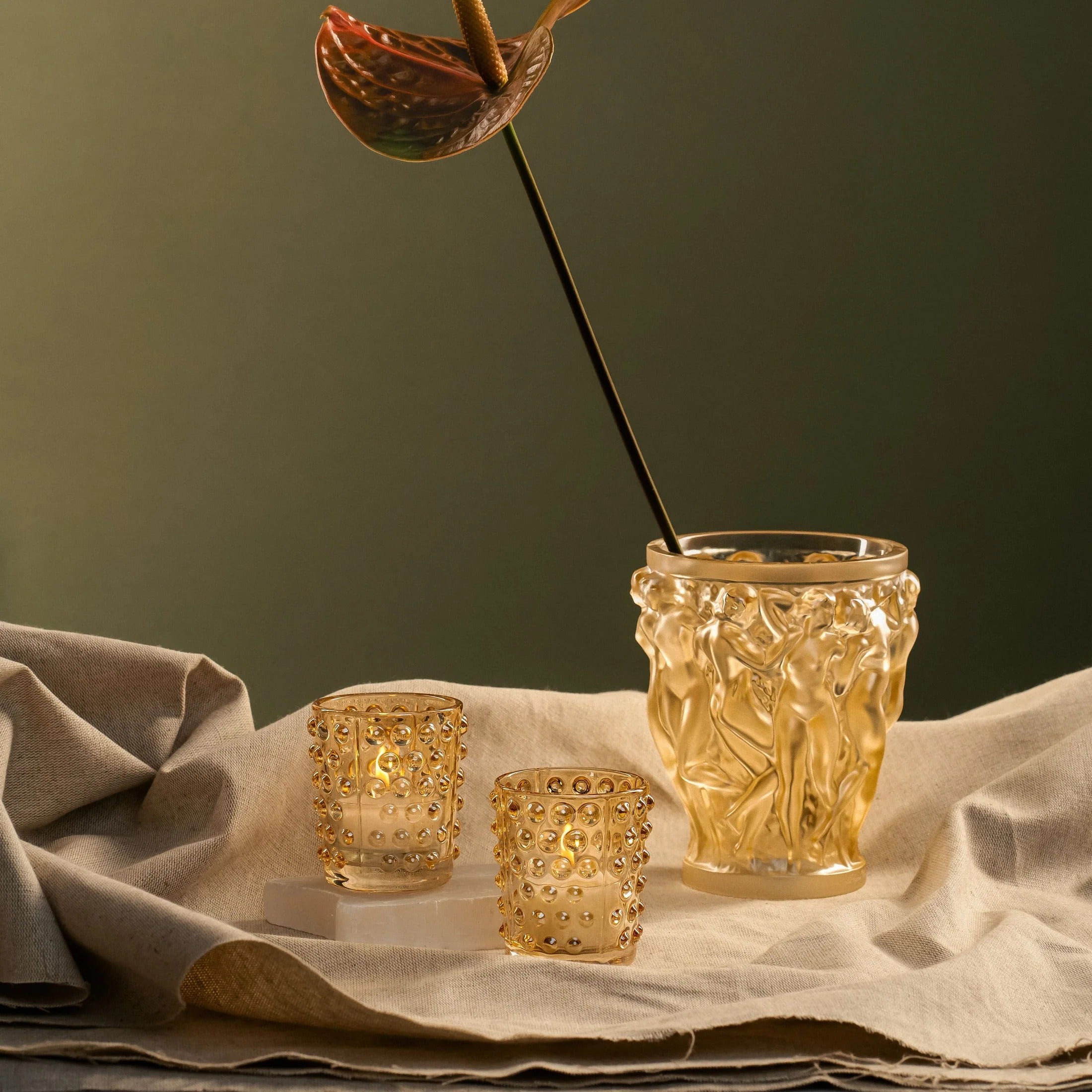 Mossi Candle Vase - Gold Luster