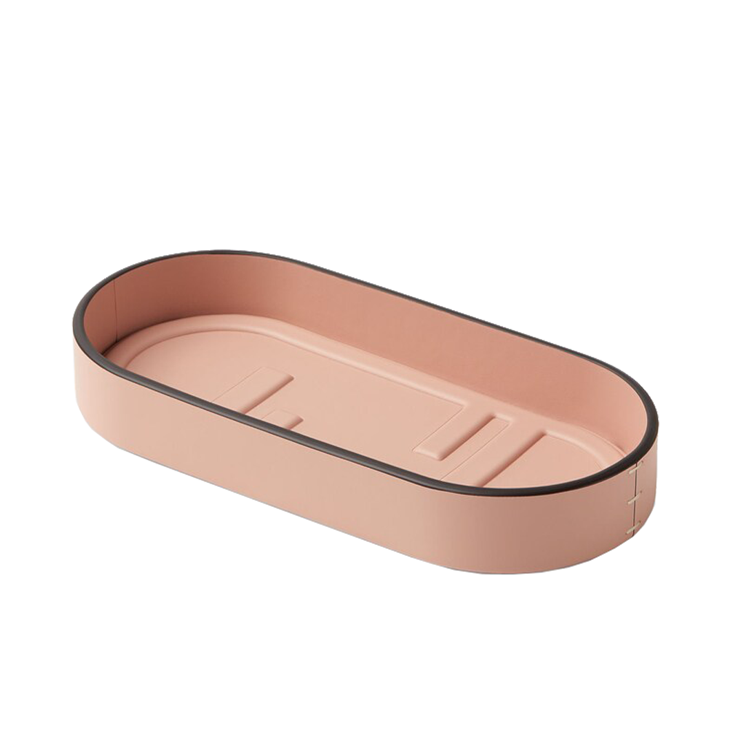 Fendi Large O’Lock Oval Pocket Emptier- pink Leather