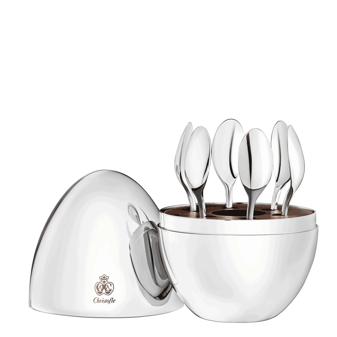 Christofle Mood 6-Piece Silver Espresso Spoon Set