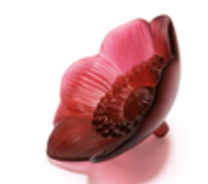 Lalique Anemone Figure SS Red
